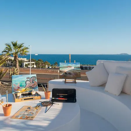 Costa Roja Con Vistas Al Mar, Piscinas, Jacuzzi, Mini Golf Y Padel En Montana Roja Playa Blanca